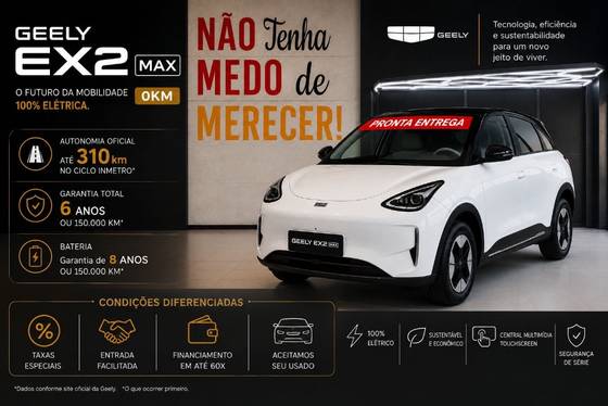 GEELY EX2 39,4 KW ELÉTRICO MAX GEELY EX2 39,4 KW ELÉTRICO MAX
